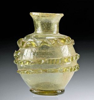 Stunning 18th C. Islamic Safavid Glass Ampulla