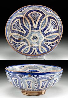 Early 19th C. Moroccan Pottery Bowl, ex-Museum