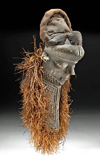 Early 20th C. African Pende Wood Kiwoyo Mask