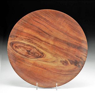 Stunning 20th C. Hawaiian Koa Wood Plate