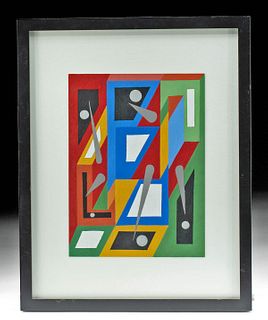 Larry John Palsson Painting - Cubist Switchboard, 1980s