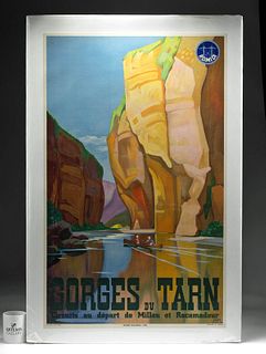 Original 1937 French Travel Poster - Gorges du Tarn