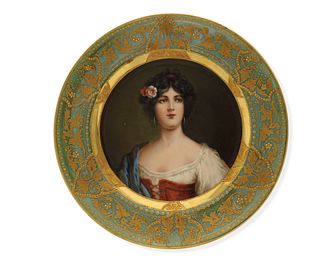 A Royal Vienna portrait plate