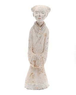 A Chinese pottery figure