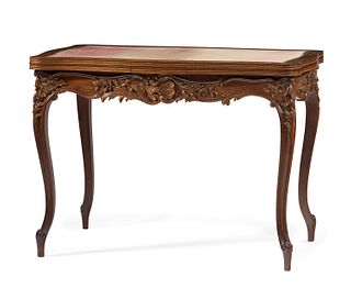 A French Louis XV-style refectory game table