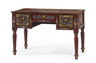 An English-style Chinoiserie writing desk