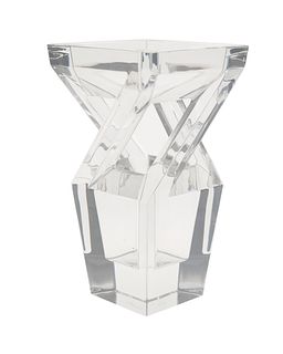 A Baccarat crystal "Architecture" vase