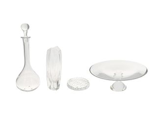 A group of Baccarat crystal items