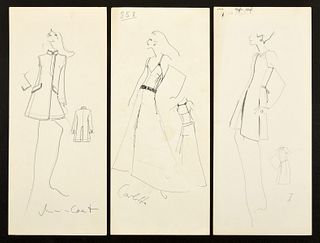 3 Karl Lagerfeld Fashion Drawings