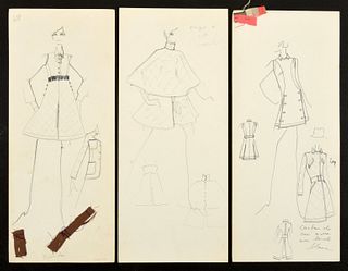 3 Karl Lagerfeld Fashion Drawings