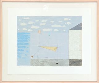 Contemporary Signed Abstract Lithograph