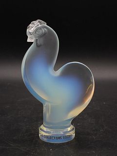 Lalique Opalescent Rooster Figurine