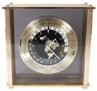 Vintage Seiko World Desk Clock