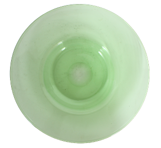 Monumental Steuben Green Glass Console Bowl
