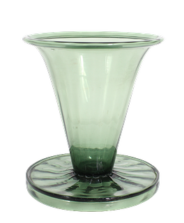 Art Glass Vase w Wide Base