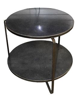 Modern Two Tier Metal Side Table