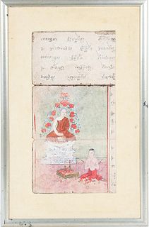 Eastern Prayer Imagery, Gouache on Paper