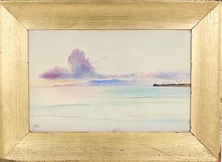 Late19th/Early 20th C. Coastal Scene Watercolor