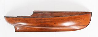 1923 Thorny Craft Carved Wooden Half Hull