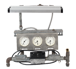 Steampunk Industrial 3-City Time Clock & Desk Lamp