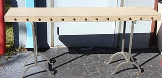 Modernist Metal Console Table