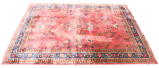 Large Silk Persian Rug w Floral Motif
