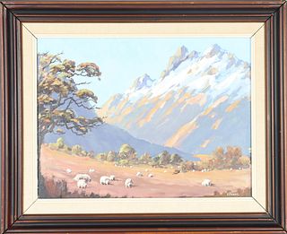 E. J. Thomas, "Dart River Valley", Oil on Canvas
