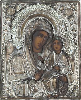 Antique Russian Icon Feodorovskaya, Mother of God