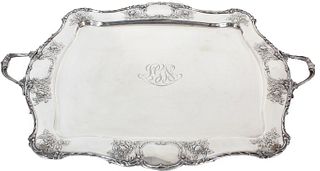 20th C Large Silver Plated Butler's Tray