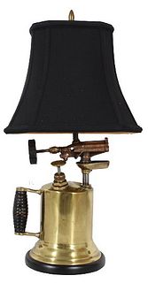 Industrial Brass Table Lamp