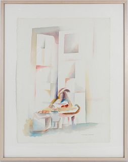 Mortimer Kohn (1930-2008) American, Watercolor