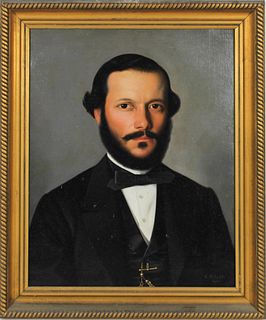 19th C Portrait of a Gentleman, Oil on Canvas