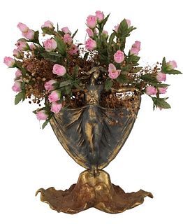 Art Nouveau Gilt Metal Urn / Vase