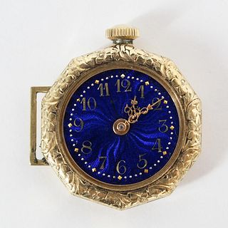 Small 14K Gold Art Deco Decagon Watch