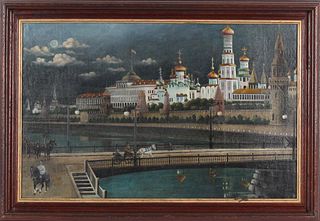 Russian Oil on Board Painting