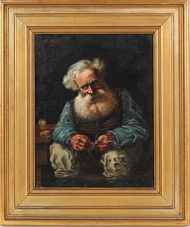Antique Oil / B, Portrait of a Elderly Gentleman