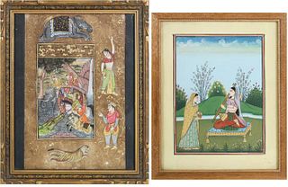 Two Indian Mughal Paintings