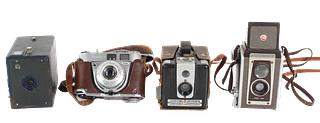 Four Vintage Kodak Cameras