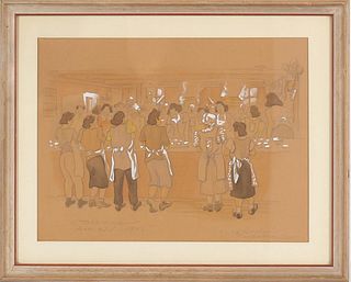 Kango Takamura (1895-1990) Japanese, Watercolor