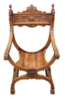 19th C Chinese Carved Wooden Throne Chair