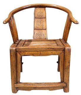 Chinese Carved Wooden Throne Chair