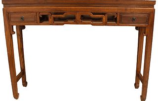 Chinese Carved Hardwood Console Altar Table
