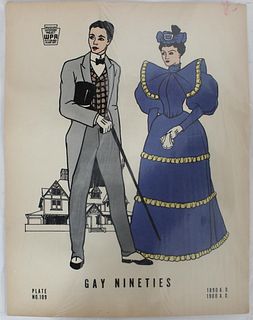 WPA Illustration 'Gay Nineties'