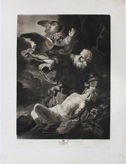 After Rembrandt, The Sacrifice of Isaac, Engraving