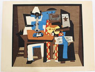 After Pablo Picasso, Three Musicians, Serigraph