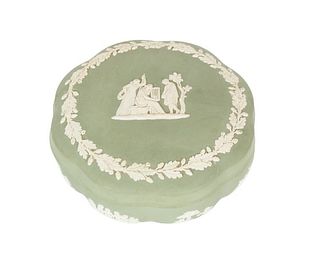 Wedgwood Green Lidded Container