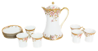 (13) Pc Nippon Gilt and Floral Tea Set