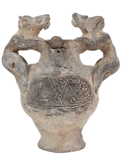 Small Pre-Columbian Figural Handled Jar
