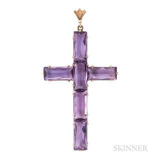 Gold and Amethyst Cross