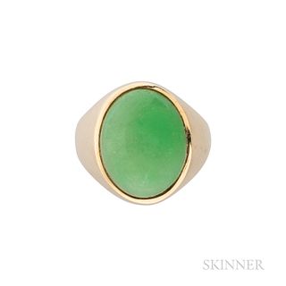14kt Gold and Jade Ring